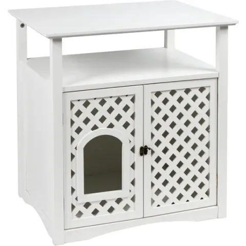 Kerbl Helena Kattenmeubel - Wit - 64 x 46 x 65 cm