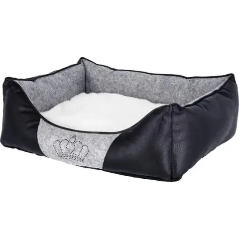 Kerbl Hondenmand Chiara 42x32 cm grijs en zwart 80360