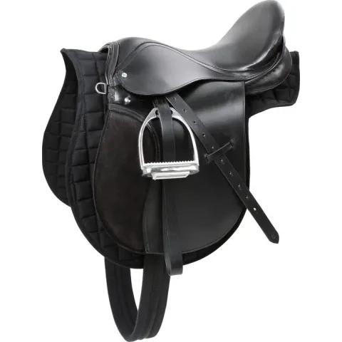 Kerbl Zadelset - De set voor beginners met een superprijs - Haflinger - 125 cm - 17,5 inch - zwart