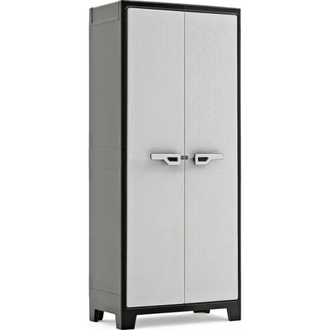 Keter Titan Hoge Kast - 4 Planken - 80x44x182cm - Zwart/Grijs