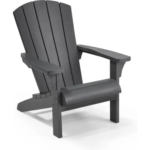 Keter Troy Adirondack Tuinstoel - 81x80x96,5cm - Grafiet