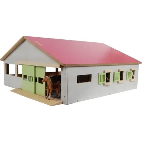 Kids Globe Paardenstal inclusief Binnenbak 1:32
