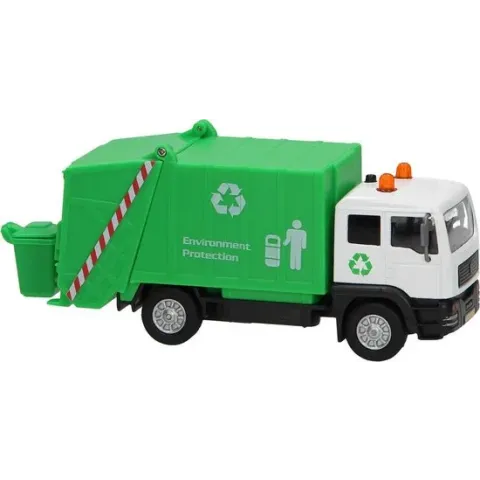 Kids Globe Vuilniswagen - Speelgoedvoertuig: schaal 1:32