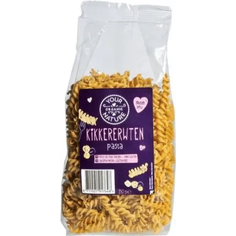 Kikkererwten fusilli Your Organic Nature - Zak 250 gram - Biologisch