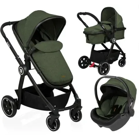 Kinderwagen Baninni Otto Olive Green (incl. autostoel)