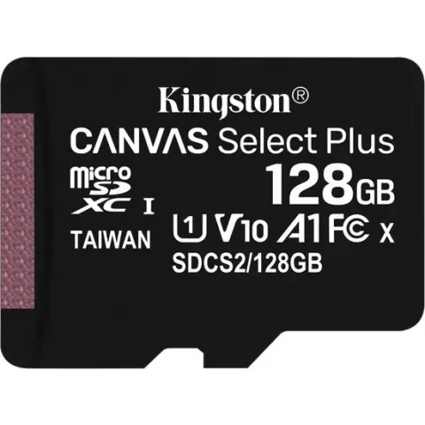 Kingston Technology Canvas Select Plus flashgeheugen 128 GB MicroSDXC Klasse 10 UHS-I