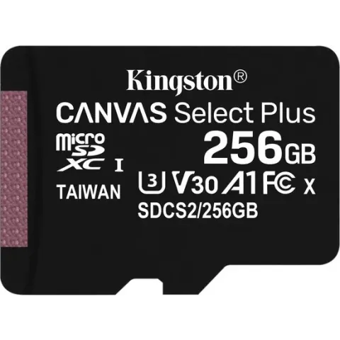 Kingston Technology Canvas Select Plus flashgeheugen 256 GB MicroSDXC Klasse 10 UHS-I