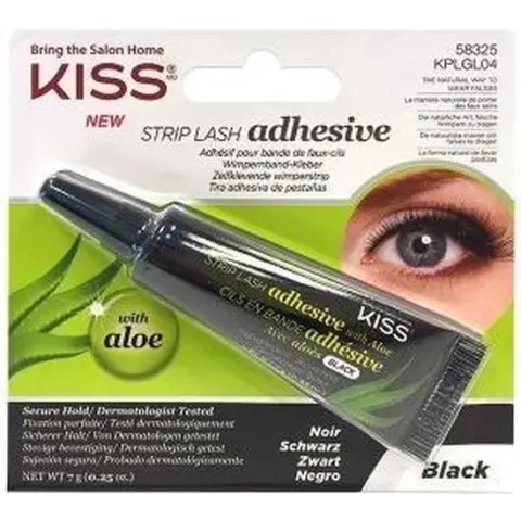 Kiss My Face - Strip Lash Adhesive With Aloe Black - Black Eyelash Glue