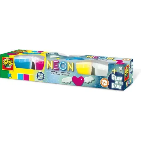 Klei - Neon en Glow in the dark 4x90gr