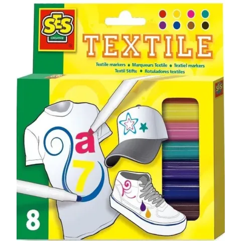 Kleurstiften Textiel 8 Stuks
