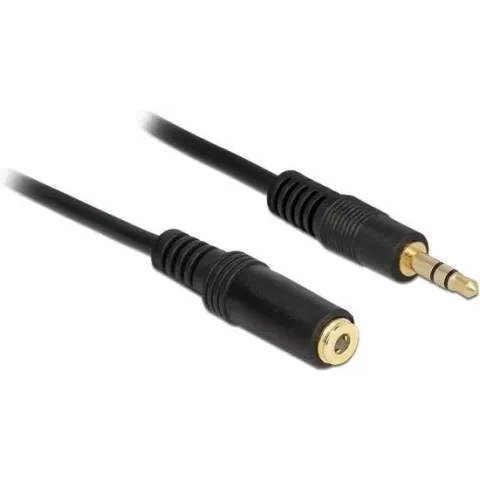 Klinkeverl. Delock 3,5mm -> 3,5mm St/Bu 2.00m zwart