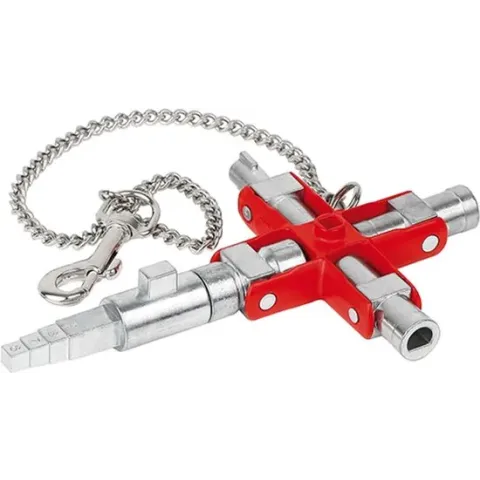 Knipex 00 11 06 V01 Schakelkastsleutel met 9 profielen - vlakken-vierkant