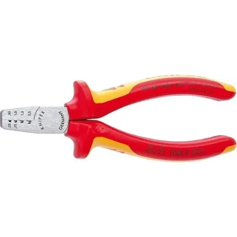 Knipex 97 68 145 A Krimptang Adereindhulzen 0.25 tot 2.5 mm²