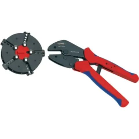 Knipex MULTICRIMP 97 33 02 Krimptang Ongeïsoleerde , open connectoren, Geïsoleerde kabelschoenen, Geïsoleerde stekkerverbinders, Adereindhulzen, Ongeïsoleerde
