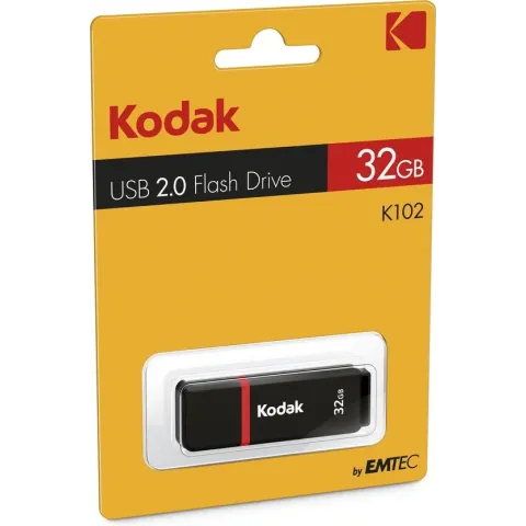 Kodak K100 32GB USB flash drive USB Type-A 2.0 Zwart, Rood