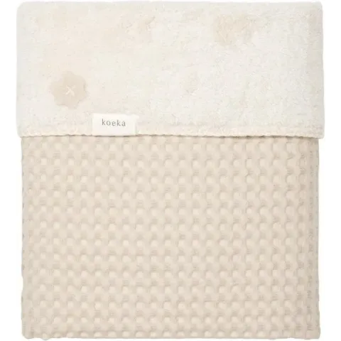 Koeka Eenpersoonsdeken wafel/teddy Oslo - sand/pebble 140x200cm