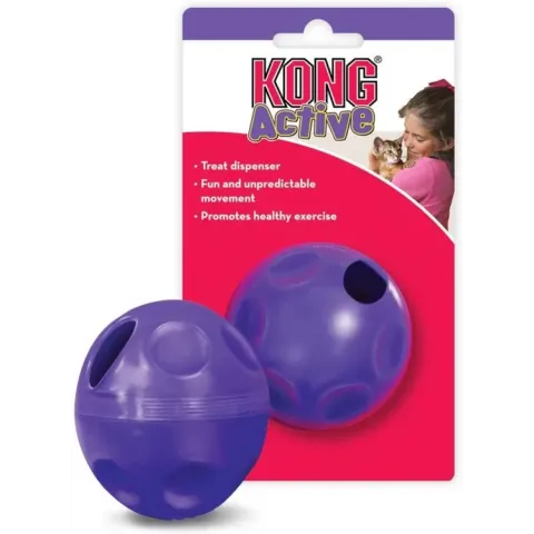 Kong Cat Treat Ball Paars - Balletje - 166mm x 102mm x 54mm - Paars
