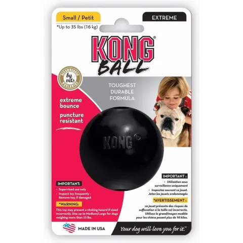 Kong Extreme Bal - Hondenspeelgoed - Zwart - S