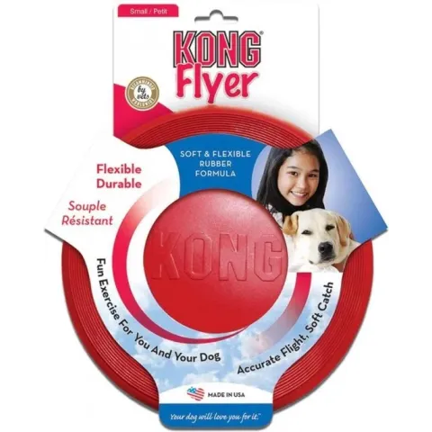 Kong Flyer Frisbee - Hondenspeelgoed - Rood -  Ø25 cm