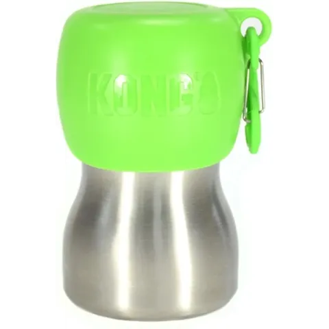 Kong Hondendrinkfles H2o 280 Ml Rvs Chroom/groen