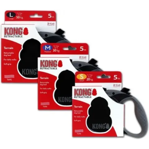 Kong Retractable Leash Terrain Black S