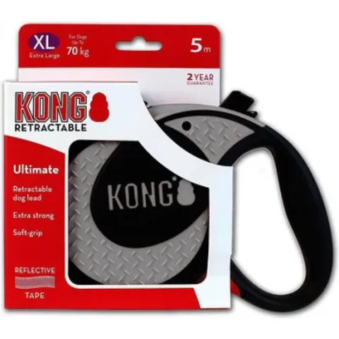 Kong Retractable Leash Ultimate Grey XL