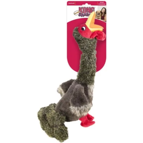 Kong Shakers Honkers Turkey - Hondenspeelgoed - Bruin Rood Geel Large