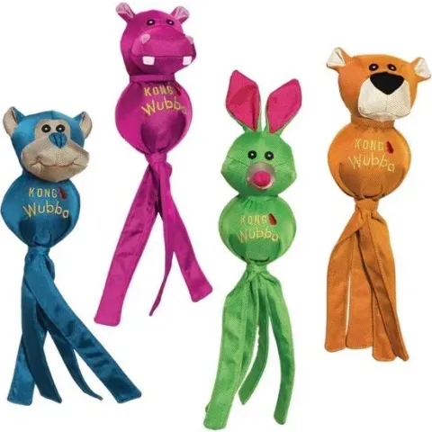 Kong Wubba Ballistic Friend - Hondenspeelgoed - Multi - M - 21,6 x 10,5 x 10,2 cm
