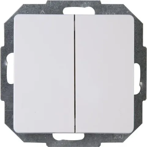 Kopp Paris Wissel-Wisselschakelaar - Dubbel Knops - 230 Volt - Arctic Wit