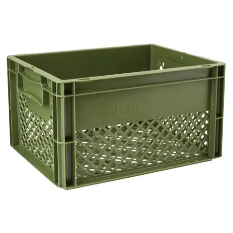 Kunststof Fietskrat Medium 25 liter Leger Groen