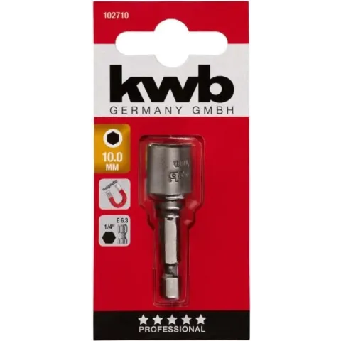 KWB - Bit dop - 10mm - zeskant - magnetisch