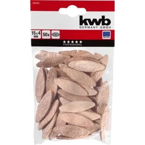 KWB - Houtverbinding Lamellen 65x12x4mm - 50 stuks