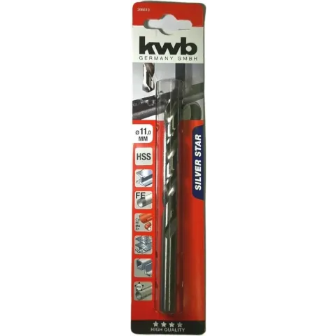 KWB HSS Silverstar Metaalboor op Kaart - 11 mm