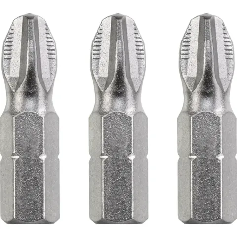 KWB Industrial Steel Bits, 25mm, Phillips/ kruisgleuf PH1 3 stuks