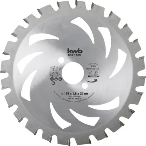 kwb kwb 584538 Hardmetaal-cirkelzaagblad 160 x 20 x 1.2 mm Aantal tanden: 24 1 stuk(s)