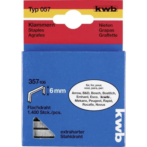 KWB Nieten Hard Type 057C - 6 mm - 1400 Stuks