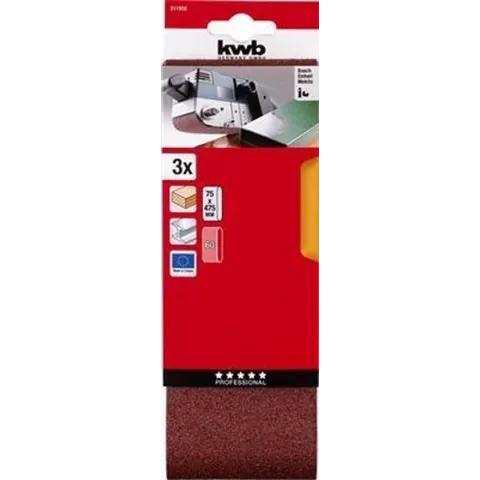 KWB Schuurbanden 75 x 457 - 3 Stuks - Korrel 60