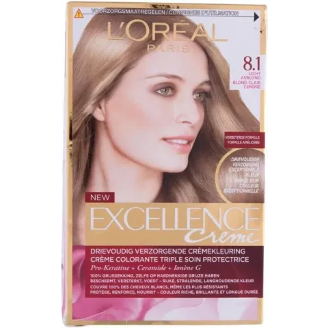 L'Oréal Paris Excellence Crème 8.1 - Licht Asblond - Haarverf