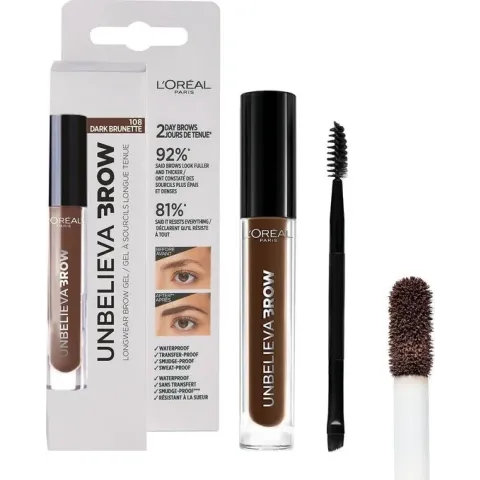 L'Oréal Paris Unbelieva Brow Wenkbrauwgel - 108 Dark Brunette - Bruin