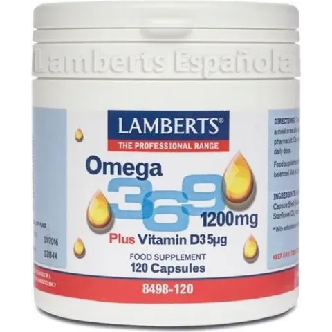Lamberts Omega 3,6,9 1200mg Mas Vitamina D3 5ag 120cap