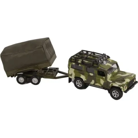Landrover Military Defender Met Aanhanger