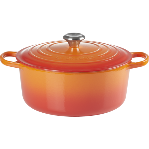 Le Creuset Ronde Stoof-/Braadpan 28 cm Oranjerood