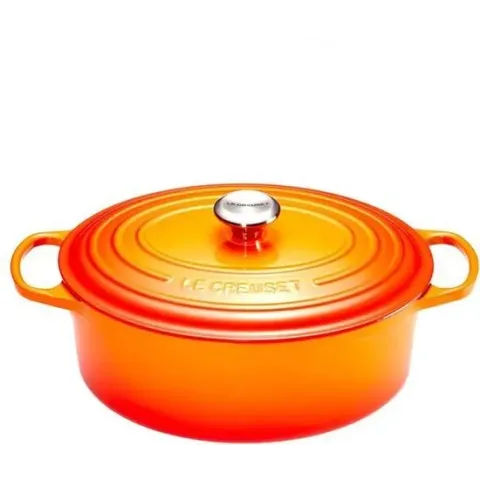 Le Creuset - Signature ovale braadpan 6,3L-31cm oranje rood