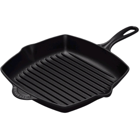Le Creuset Skillet Vierkante Grillpan 26 cm Zwart