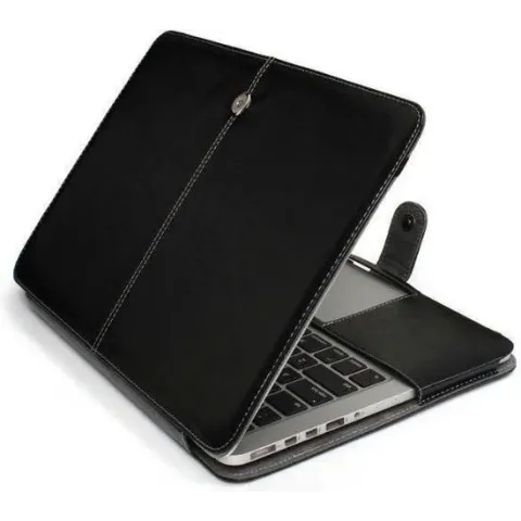 Leather Slim Sleeve MacBook 12 inch Zwart
