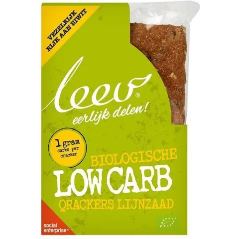 Leev - Bio qrackers  - Lowcarb - 3 x 2 stuks