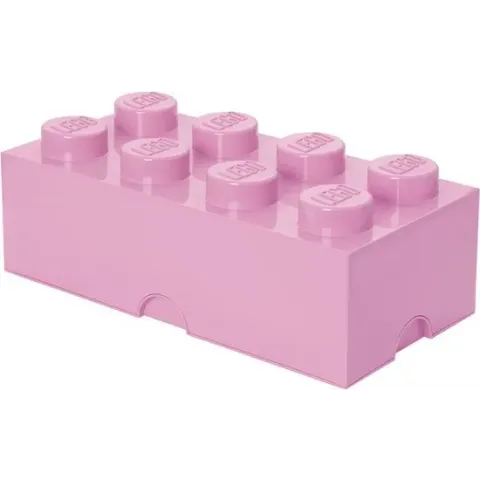 LEGO Brick 8 Opbergbox - 12L - Kunststof – Licht Roze