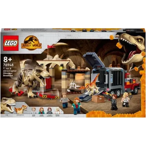 LEGO Jurassic World T. Rex & Atrociraptor Dinosaurus Ontsnapping - 76948