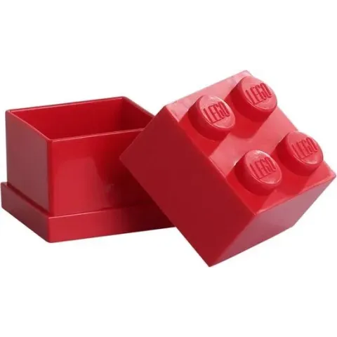 LEGO Mini 4 Opbergbox - 60 ml - Kunststof - Rood