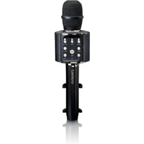 Lenco BMC-090 - Karaoke microfoon met Bluetooth en LED-effect - Zwart